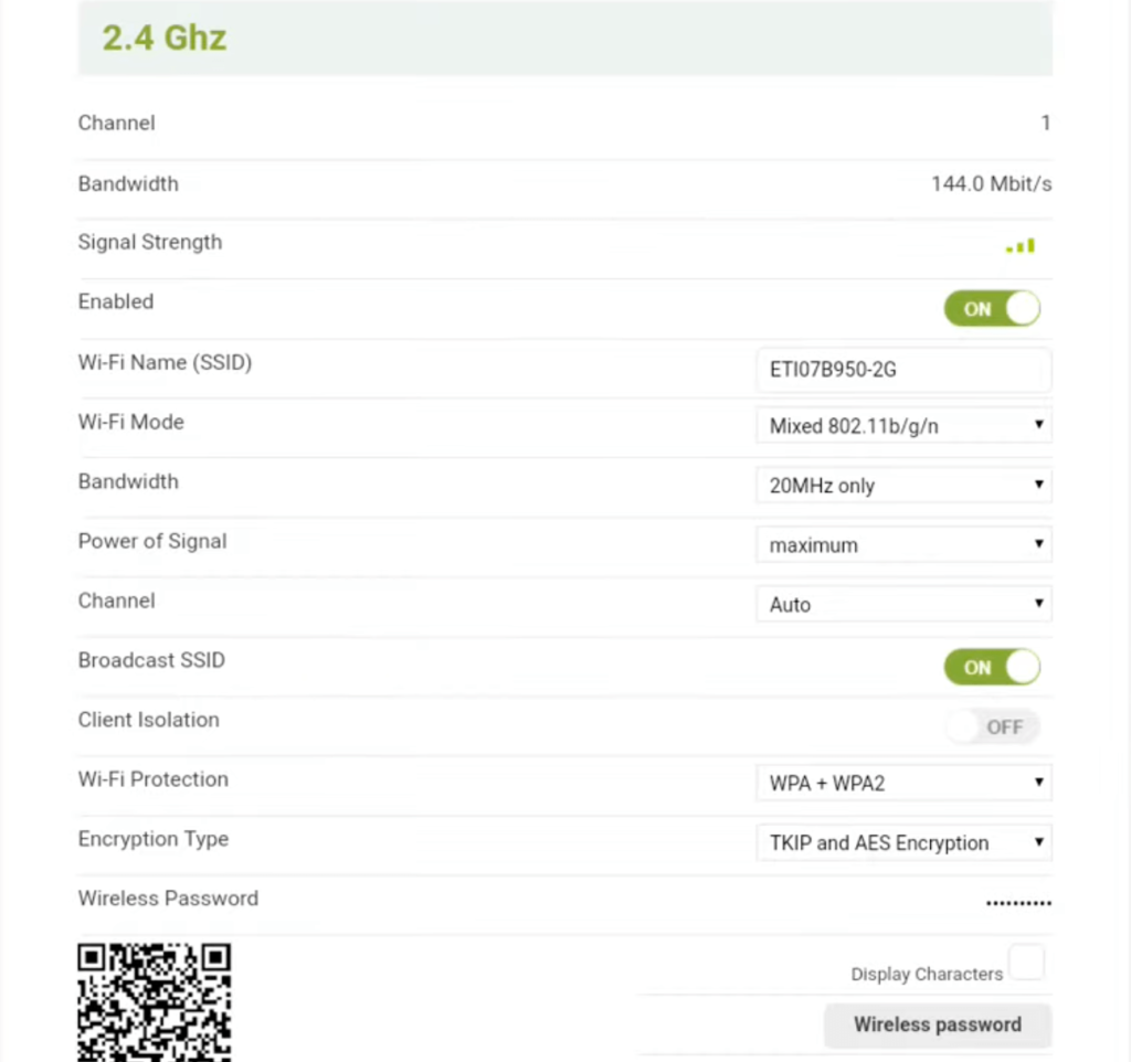 Etisalat Router Login 192.168.1.1