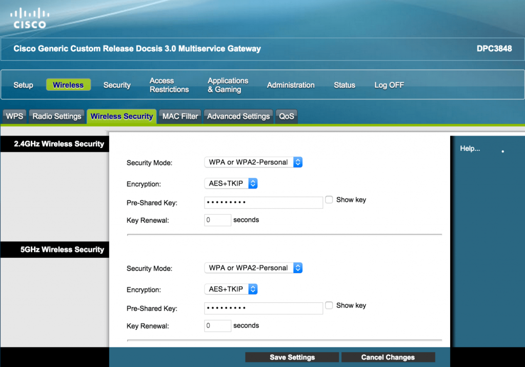 Shaw Modem Login 192.168.1.1