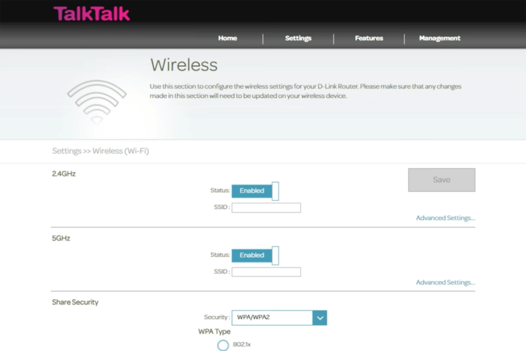 TalkTalk Router Login 192.168.1.1