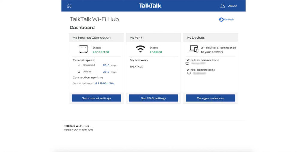TalkTalk Router Login 192.168.1.1