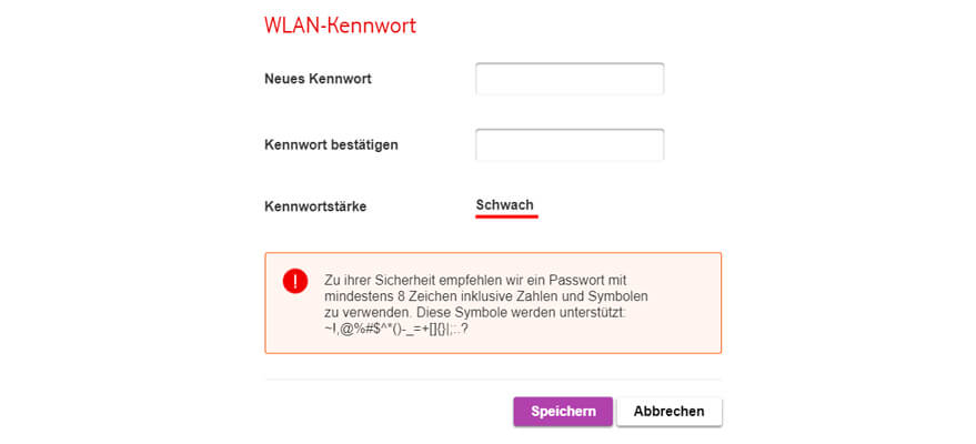 Change Vodafone Easybox WiFi Password