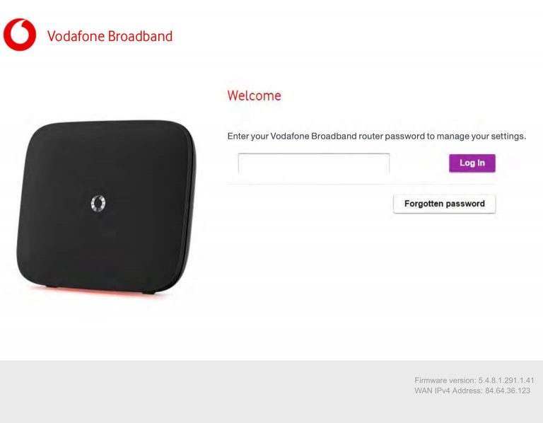Vodafone Router Login 192.168.1.1