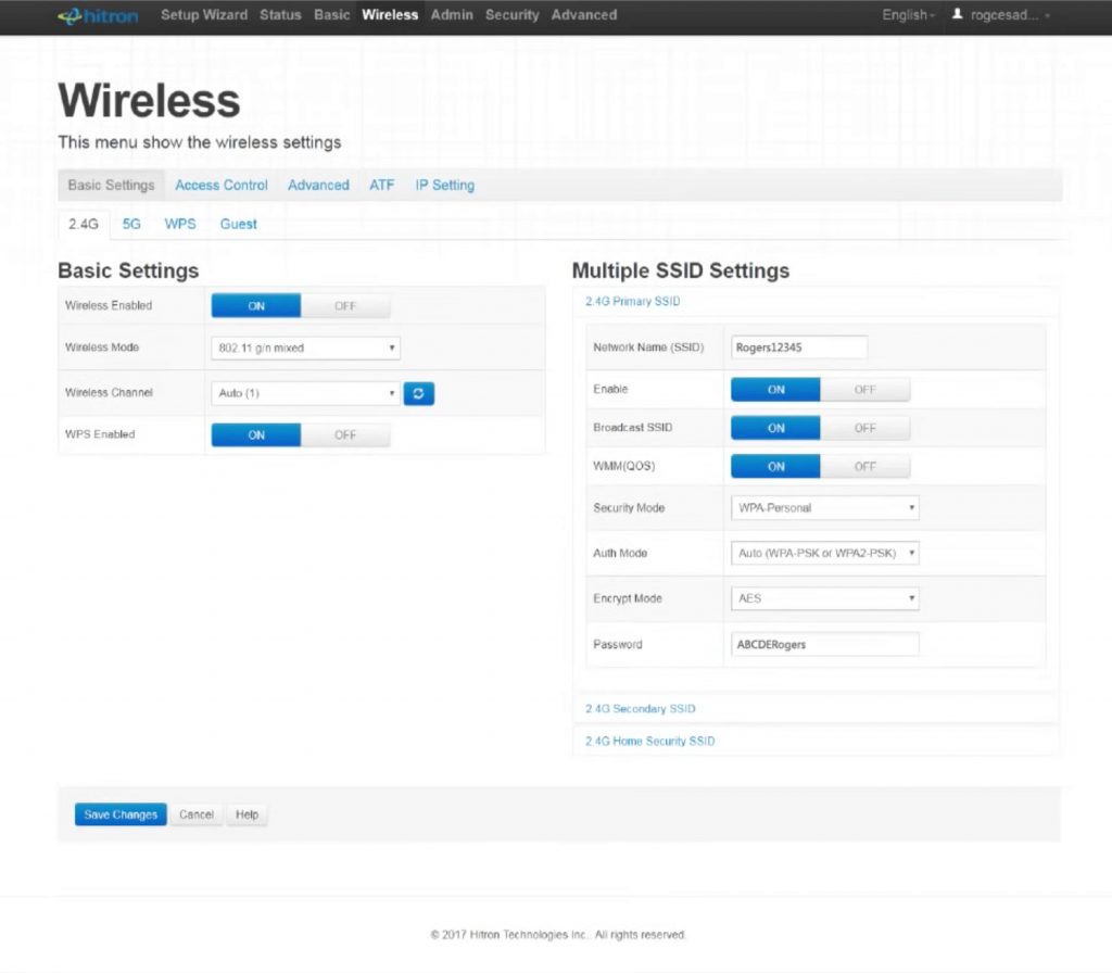 Hitron Router Login 192.168.1.1